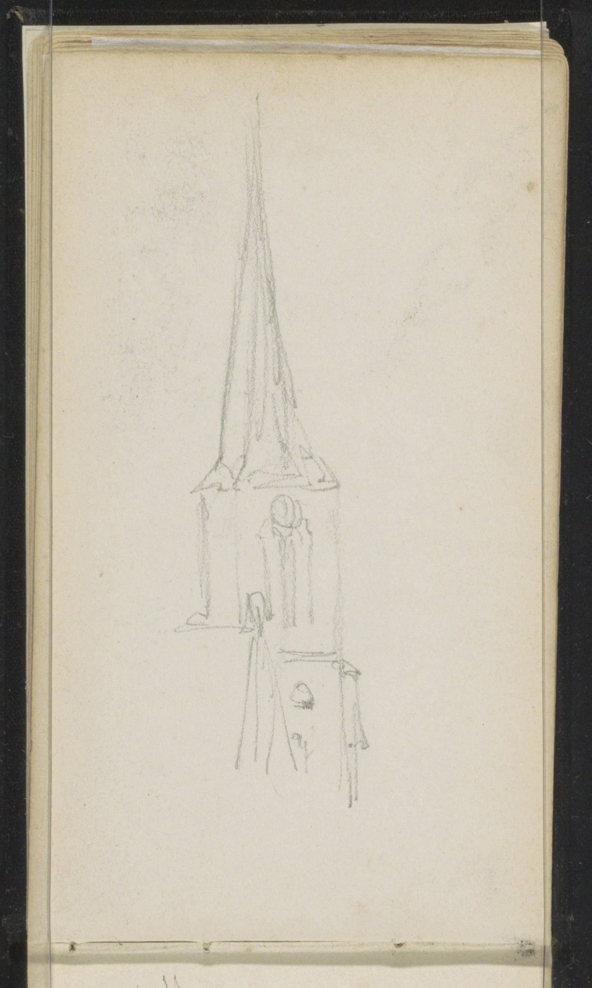 Cornelis Springer Schets Kerktoren Zandvoort